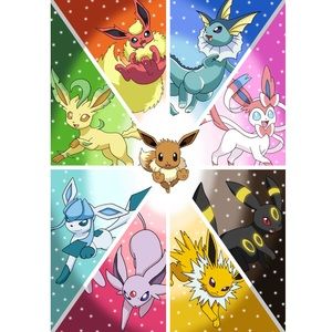 Eevee Evolution DIY 5D Full Round Drill Diamond Painting